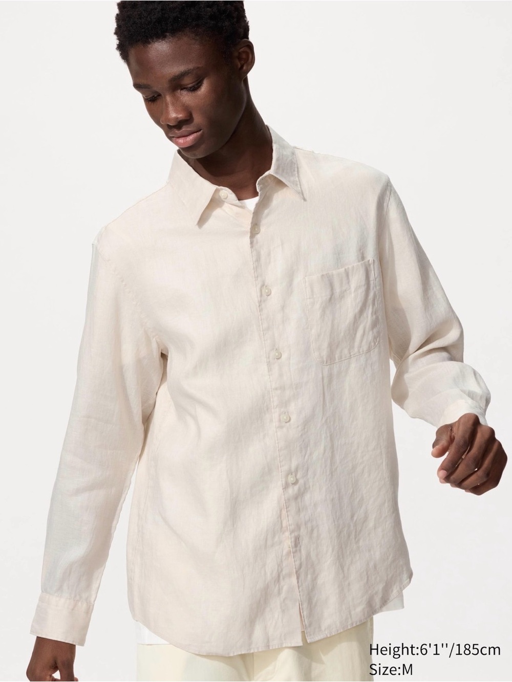 Uniqlo Men’s Premium Linen Shirt - Natural